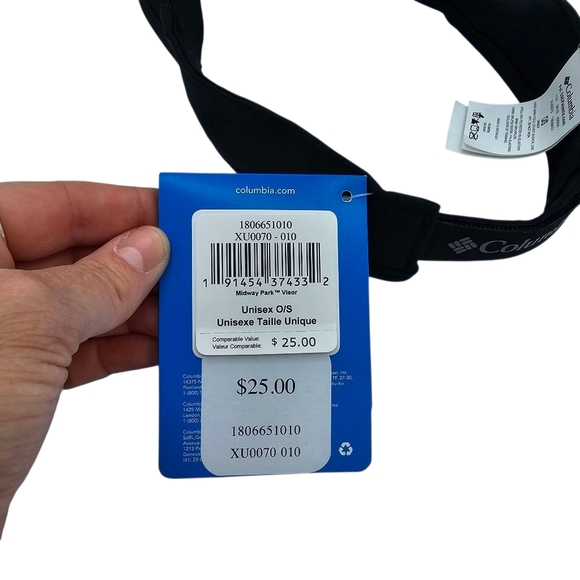 Columbia Black Unisex Visor NWT - Picture 7 of 12